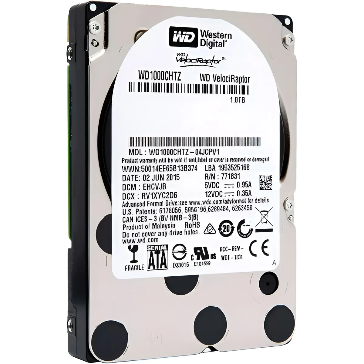 Накопичувач HDD 3.5" SATA 1.0TB WD VelociRaptor 10000rpm 64MB (WD1000CHTZ) - зображення 1