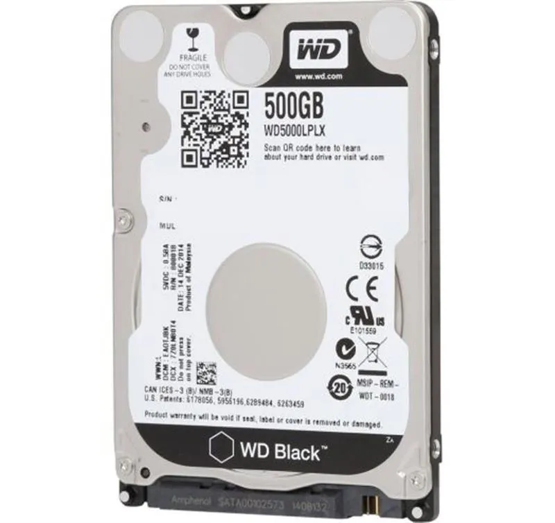 Накопичувач HDD 2.5" SATA 500GB WD Black 7200rpm 32MB (WD5000LPLX) - мініатюра 2