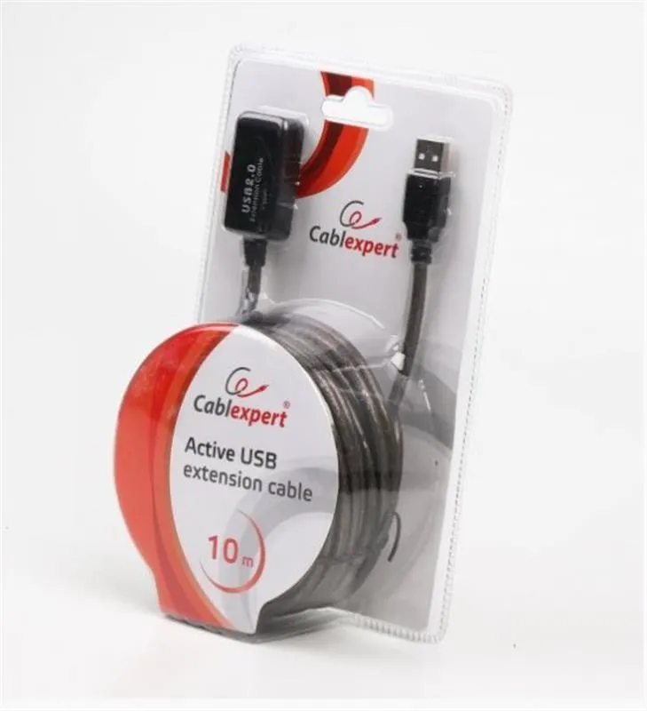 Кабель Cablexpert USB - USB V 2.0 (M/F), активний подовжувач, 10 м, чорний (UAE-01-10M)  - мініатюра 4