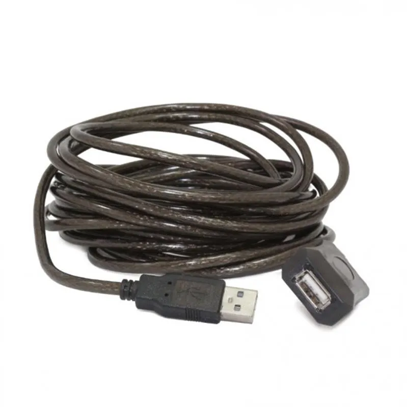 Кабель Cablexpert USB - USB V 2.0 (F/M), активний подовжувач, 5 м, чорний (UAE-01-5M) - зображення 1