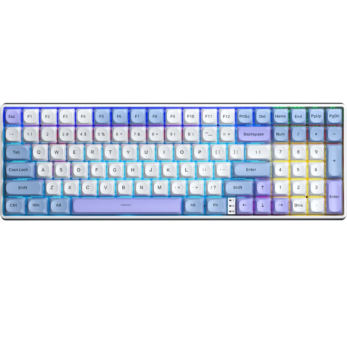 Клавіатура бездротова Aula S100pro Red Switch White/Blue (6948391205762) - зображення 1