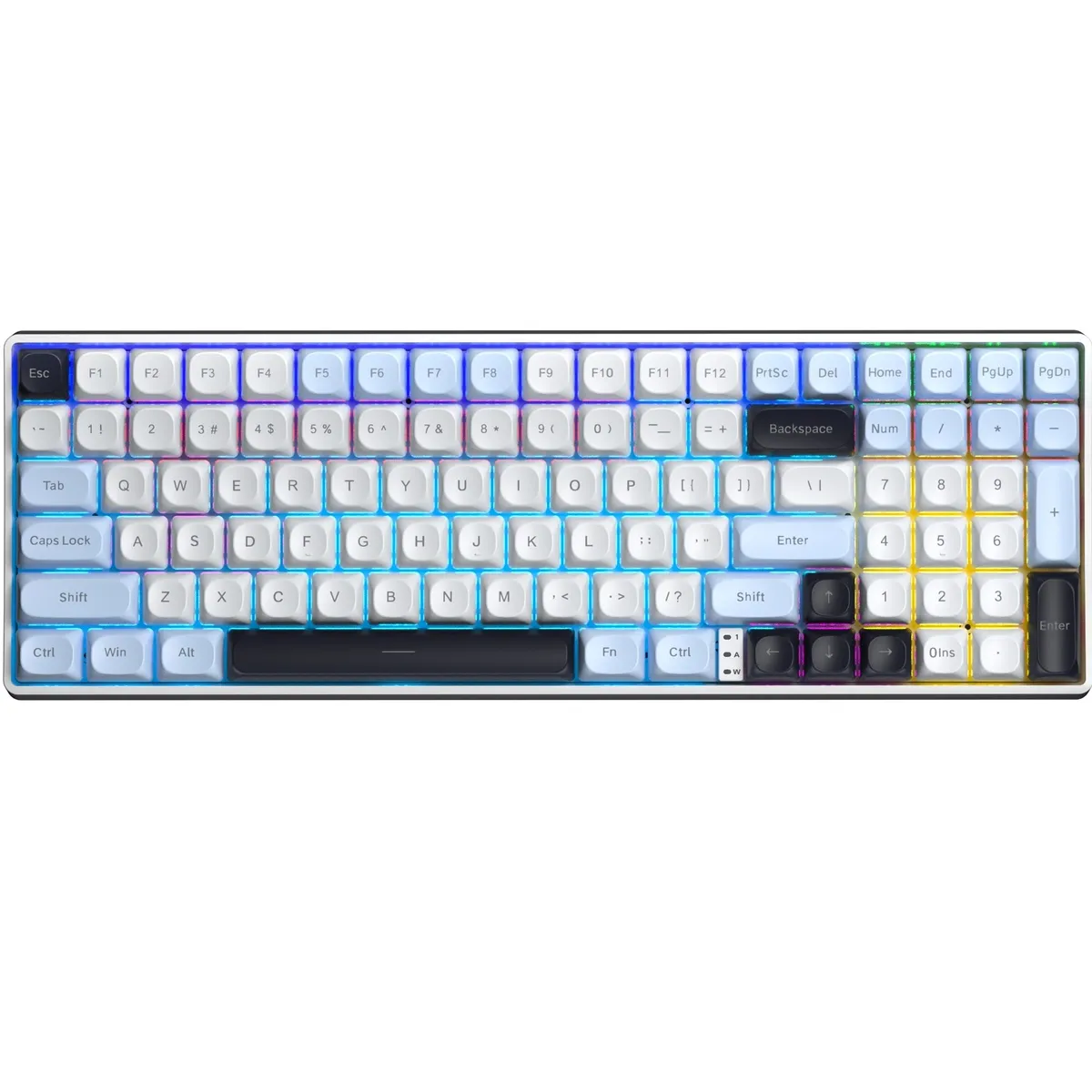 Клавіатура бездротова Aula S100pro Brown Switch White/Black (6948391205755) - зображення 1