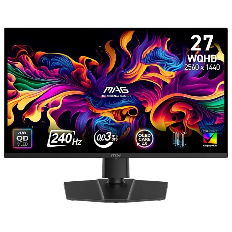 Монітор MSI 26.5" MAG 273QP QD-OLED X24 Black 240Hz - зображення 1