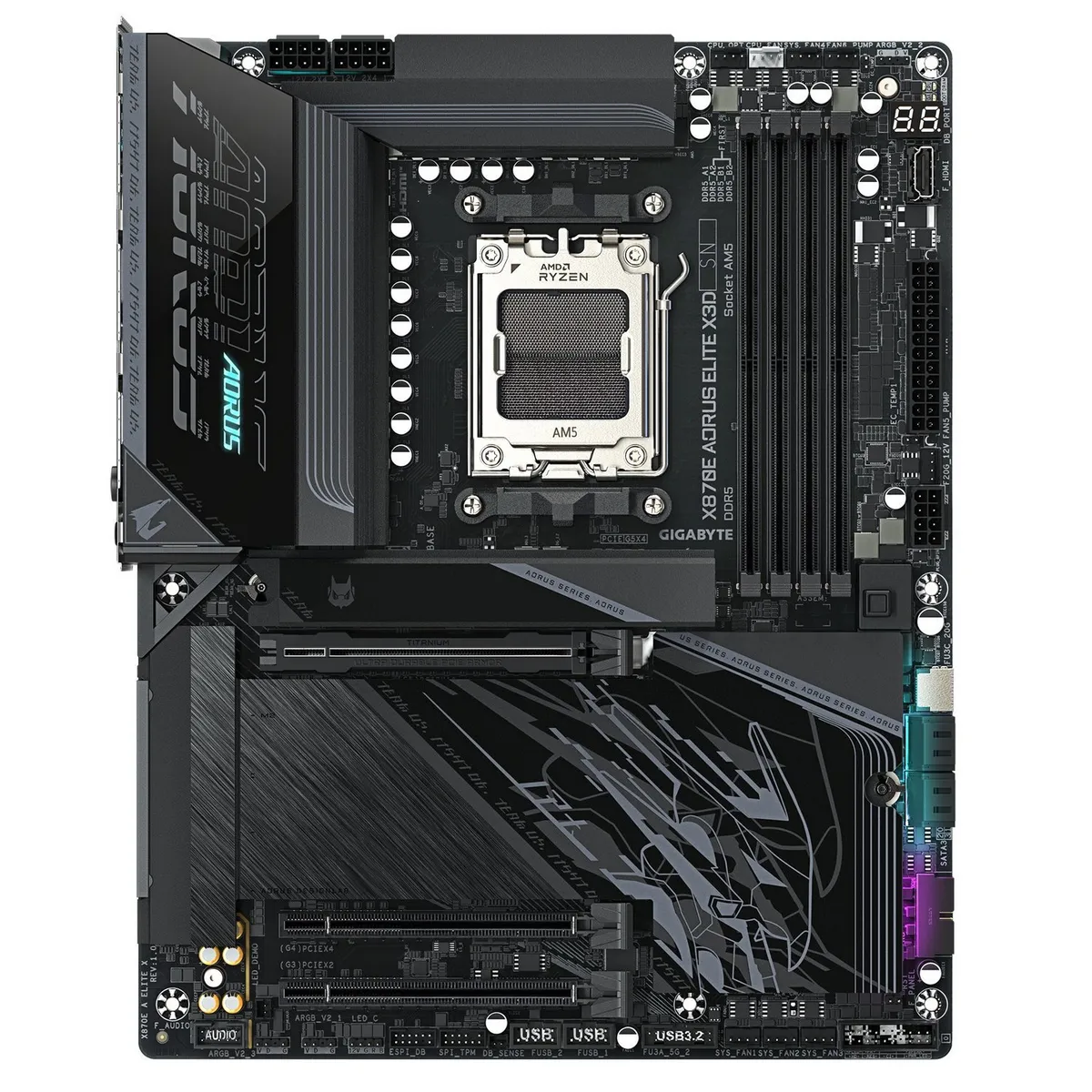 Материнська плата Gigabyte X870E Aorus Elite X3D Socket AM5 - мініатюра 2