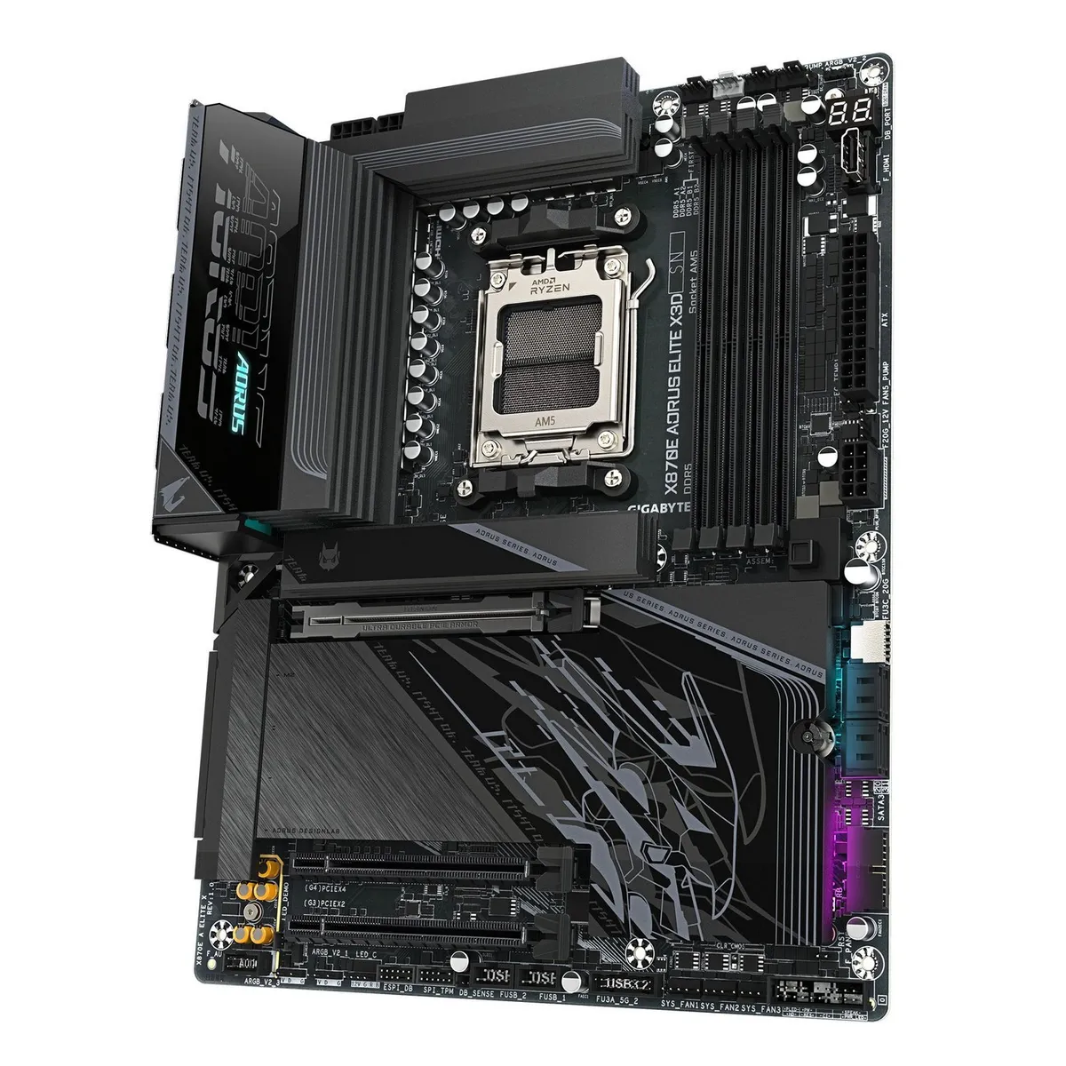 Материнська плата Gigabyte X870E Aorus Elite X3D Socket AM5 - мініатюра 4
