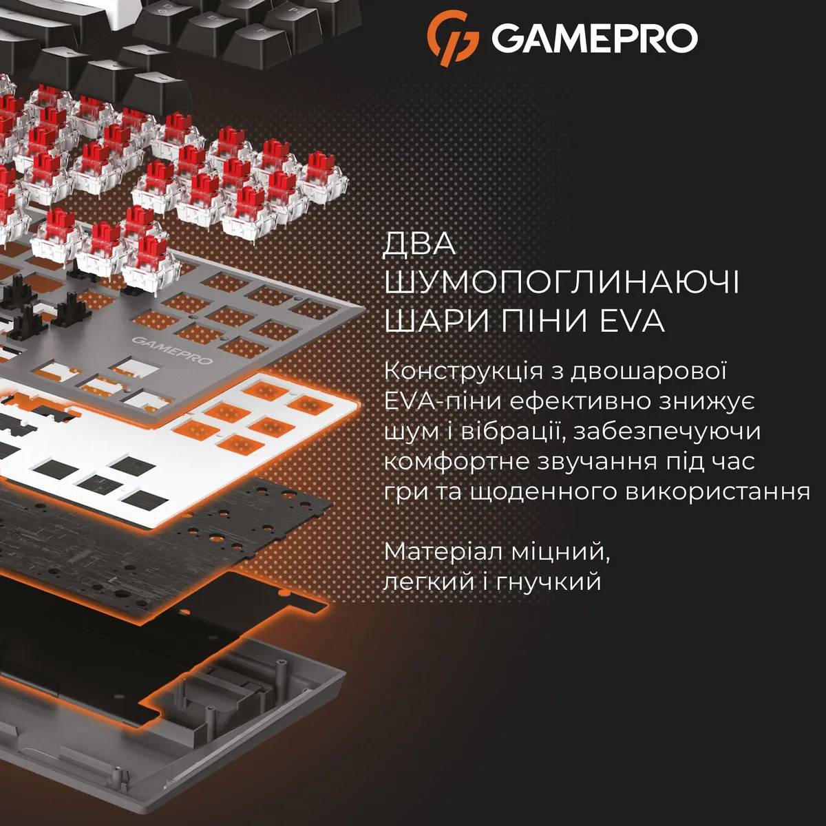 Клавіатура GamePro Genesis Joker MK124G Outemu Red Swithes USB Gray - мініатюра 10