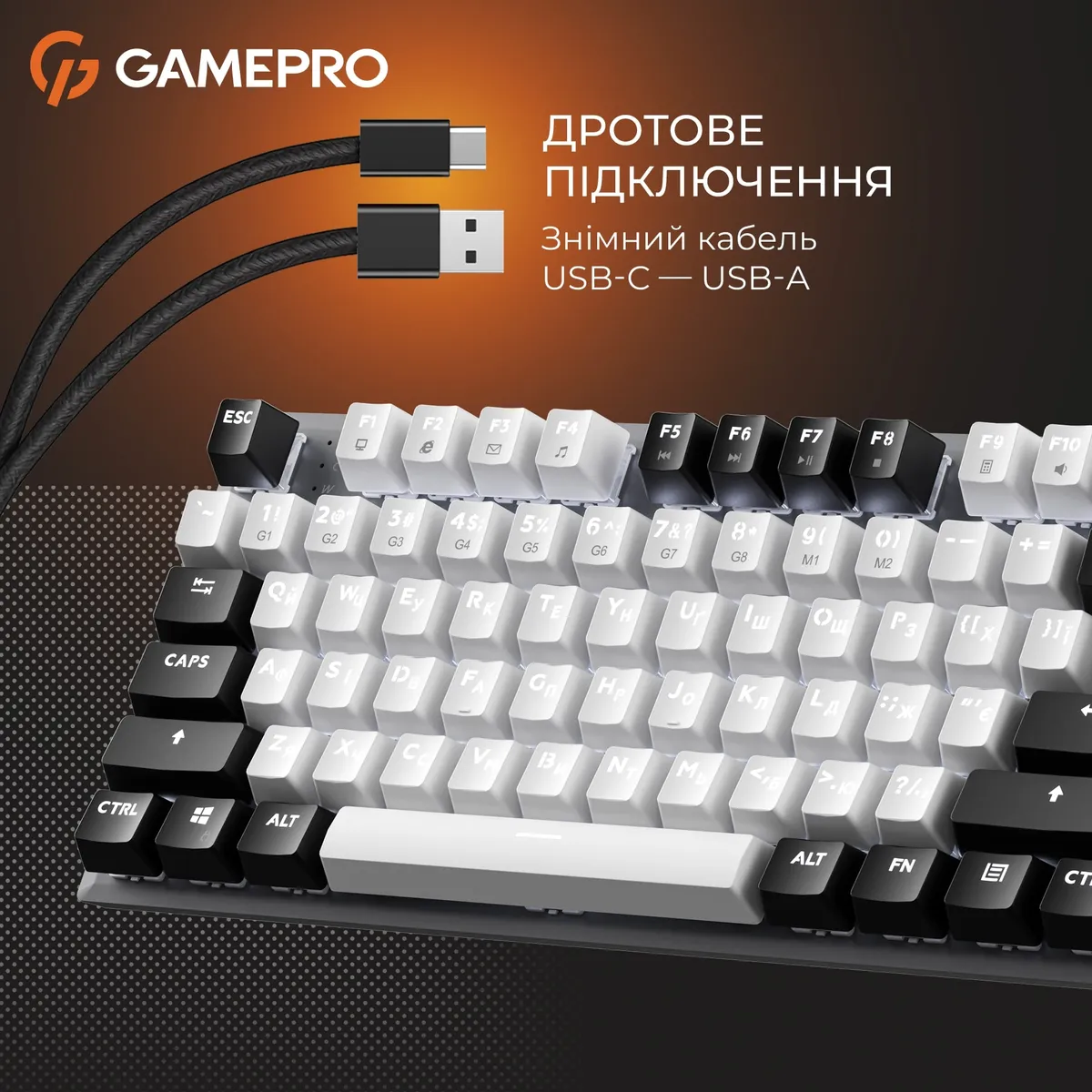 Клавіатура GamePro Genesis Joker MK124G Outemu Red Swithes USB Gray - мініатюра 8