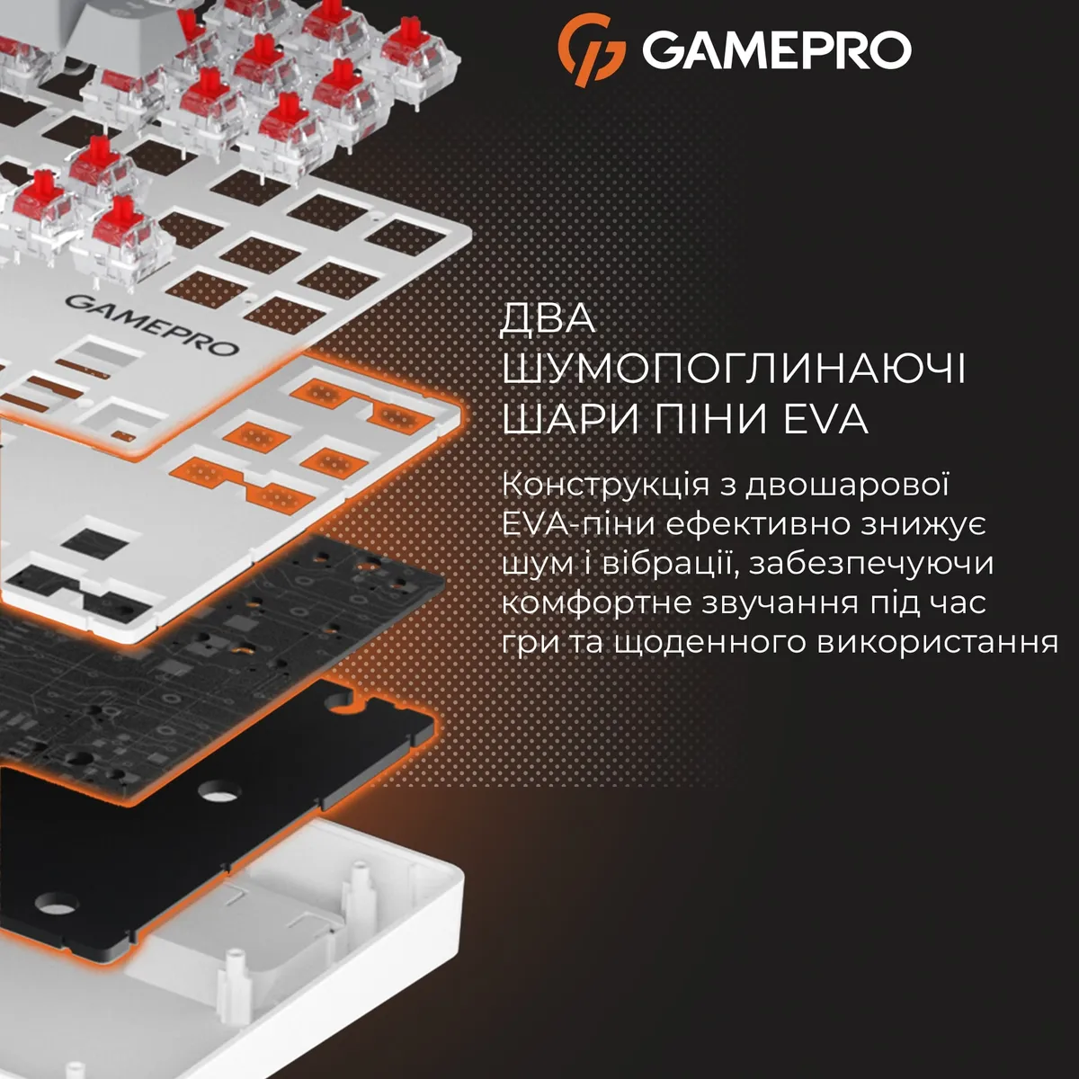 Клавіатура GamePro Genesis Metallic MK110W Outemu Red Swithes USB White - мініатюра 10