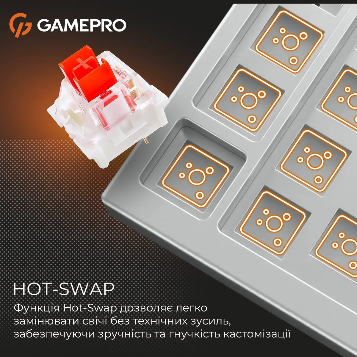 Клавіатура GamePro Genesis Metallic MK110W Outemu Red Swithes USB White - мініатюра 12