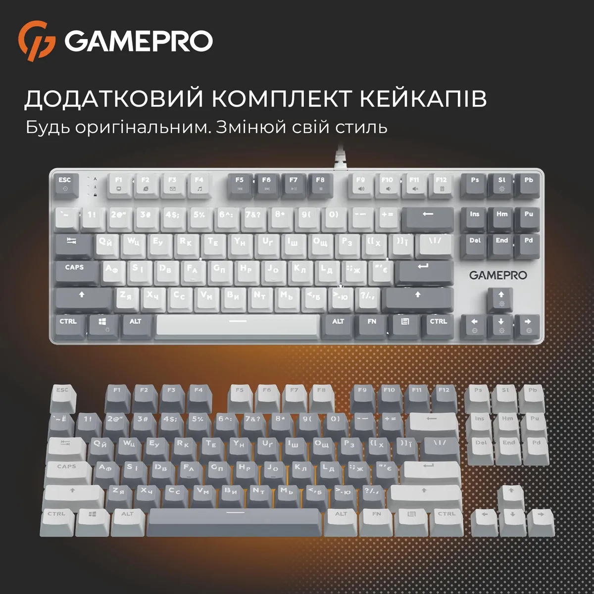 Клавіатура GamePro Genesis Metallic MK110W Outemu Red Swithes USB White - мініатюра 15