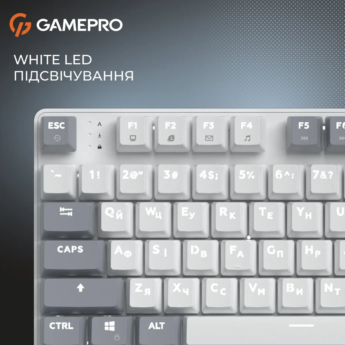 Клавіатура GamePro Genesis Metallic MK110W Outemu Red Swithes USB White - мініатюра 17