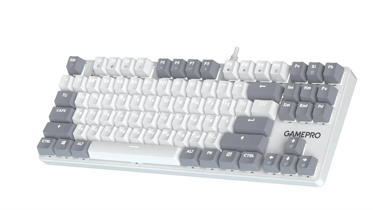 Клавіатура GamePro Genesis Metallic MK110W Outemu Red Swithes USB White - мініатюра 2