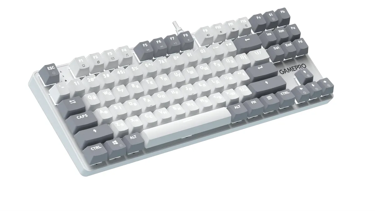 Клавіатура GamePro Genesis Metallic MK110W Outemu Red Swithes USB White - мініатюра 3