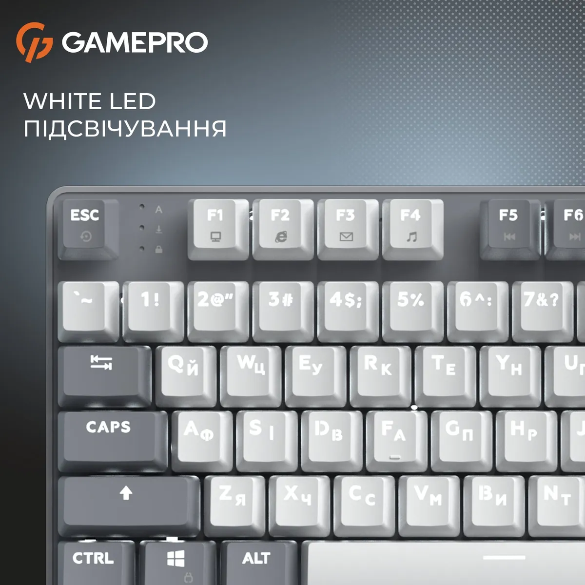 Клавіатура GamePro Genesis Metallic MK110G Outemu Red Swithes USB Gray - мініатюра 17