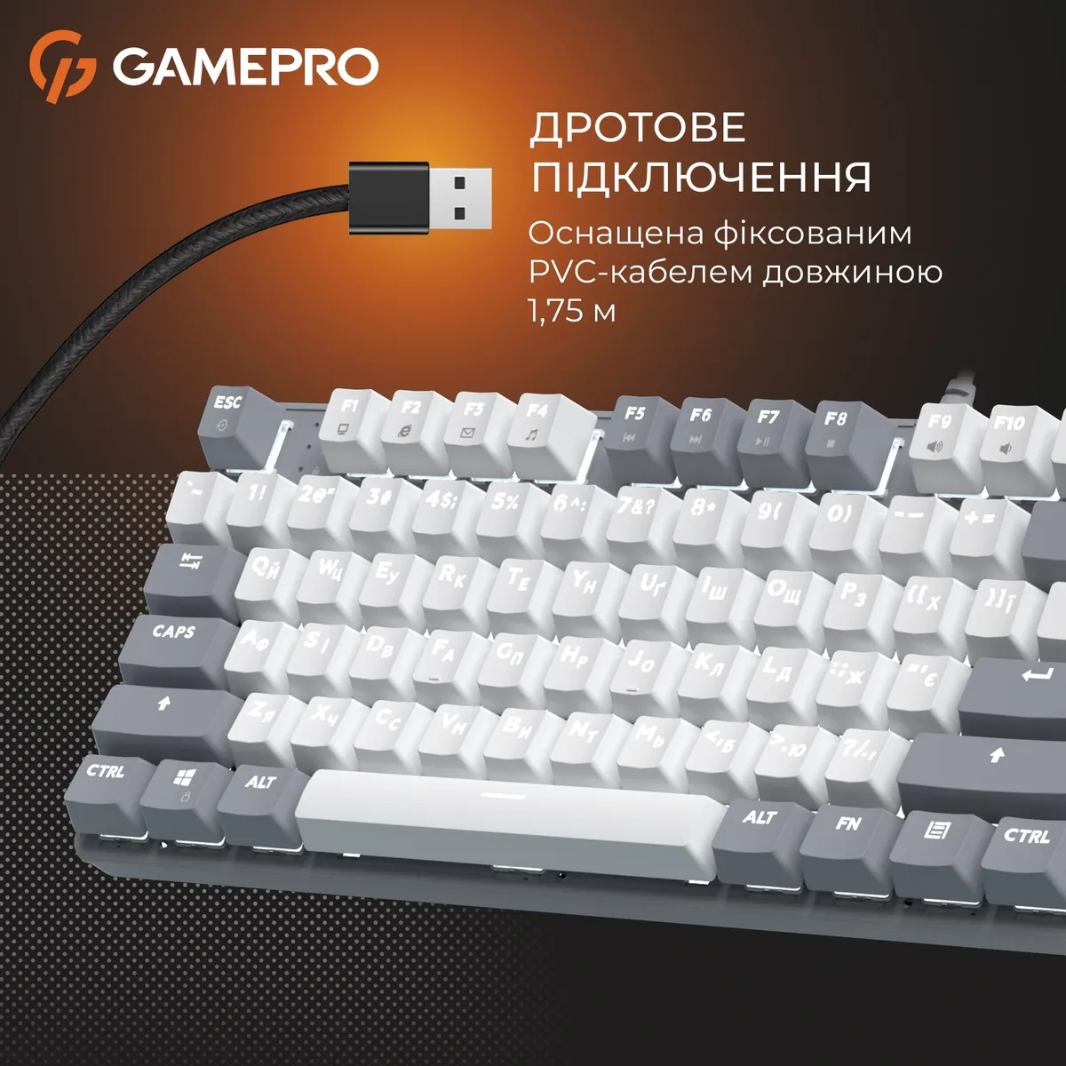 Клавіатура GamePro Genesis Metallic MK110G Outemu Red Swithes USB Gray - мініатюра 8