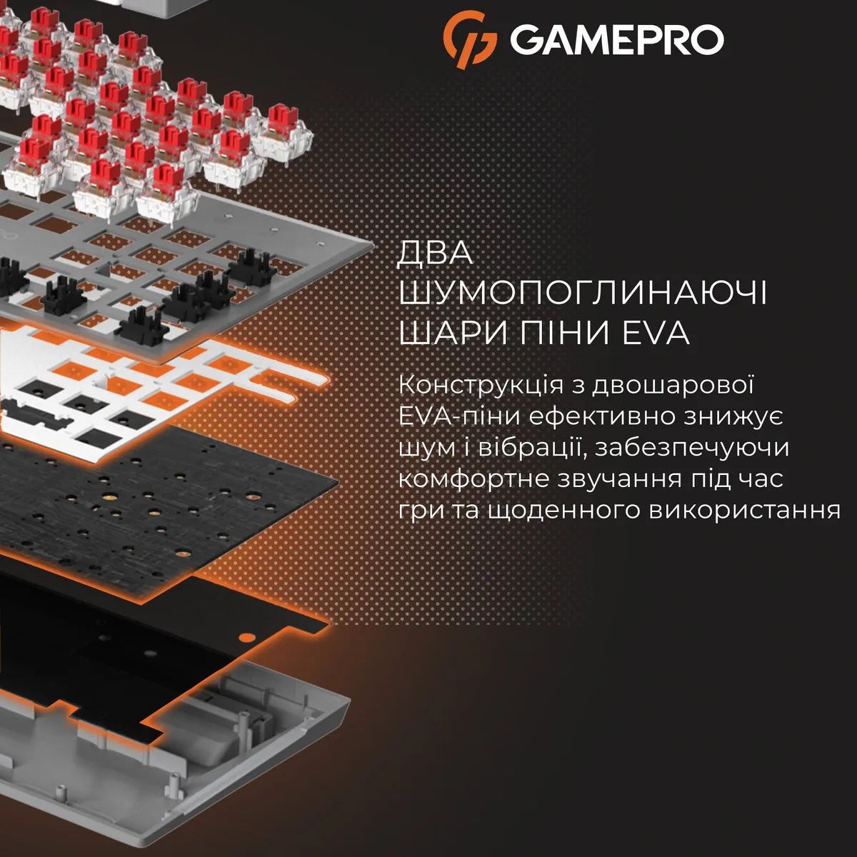 Клавіатура GamePro Genesis Metallic MK144G Outemu Red Swithes USB Gray - мініатюра 10