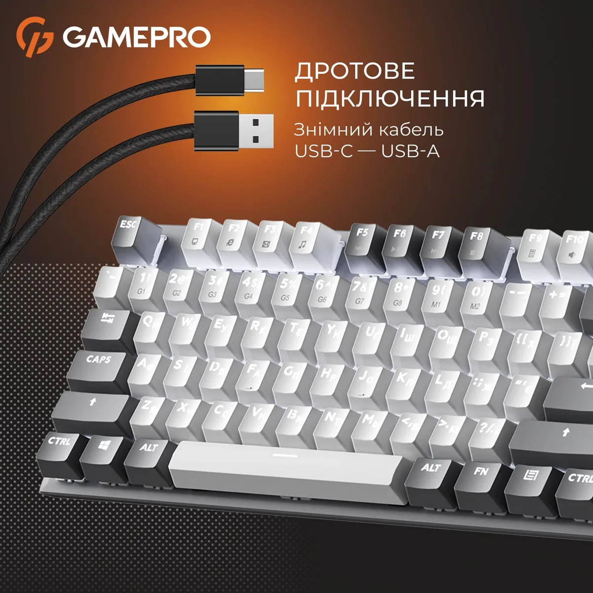 Клавіатура GamePro Genesis Metallic MK144G Outemu Red Swithes USB Gray - мініатюра 8