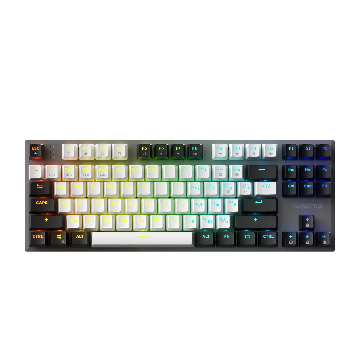 Клавіатура бездротова GamePro Genesis Joker Pro MK124G Pro Gray - зображення 1