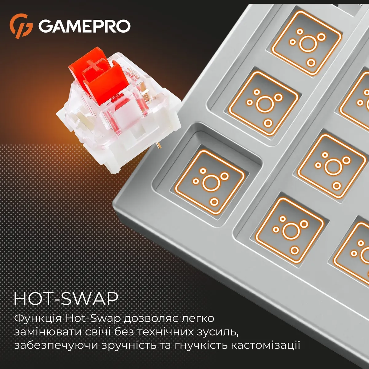 Клавіатура бездротова GamePro Genesis Joker Pro MK124G Pro Gray - мініатюра 11
