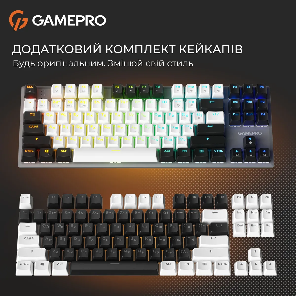 Клавіатура бездротова GamePro Genesis Joker Pro MK124G Pro Gray - мініатюра 16