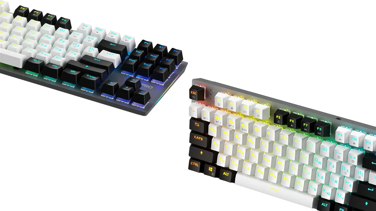 Клавіатура бездротова GamePro Genesis Joker Pro MK124G Pro Gray - мініатюра 4