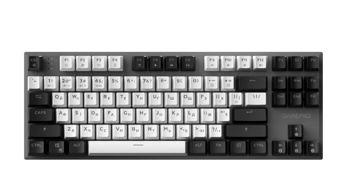 Клавіатура бездротова GamePro Genesis Joker Pro MK124G Pro Gray - мініатюра 5