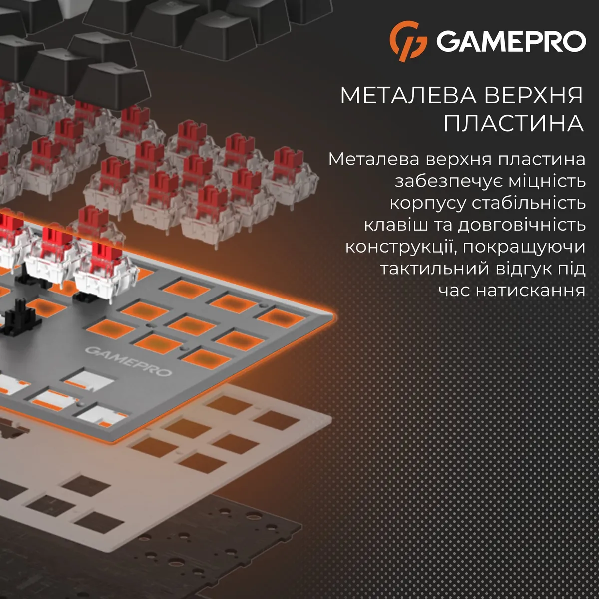 Клавіатура бездротова GamePro Genesis Joker Pro MK124G Pro Gray - мініатюра 8