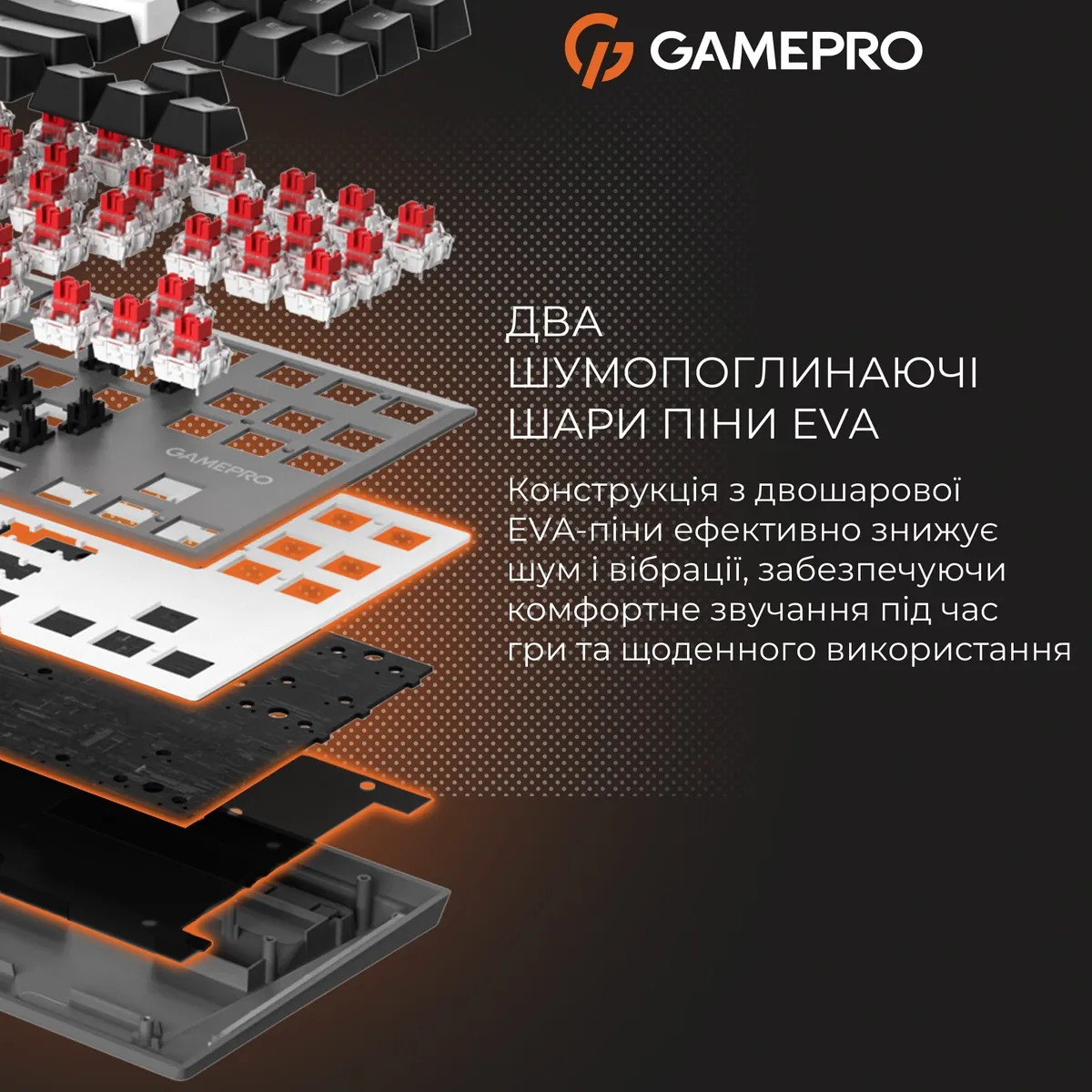 Клавіатура бездротова GamePro Genesis Joker Pro MK124G Pro Gray - мініатюра 9