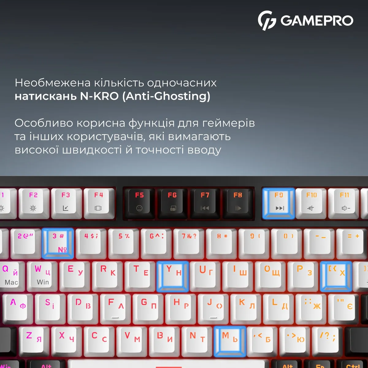 Клавіатура GamePro Asgard Valhalla Max MK160B Max USB Black - мініатюра 16