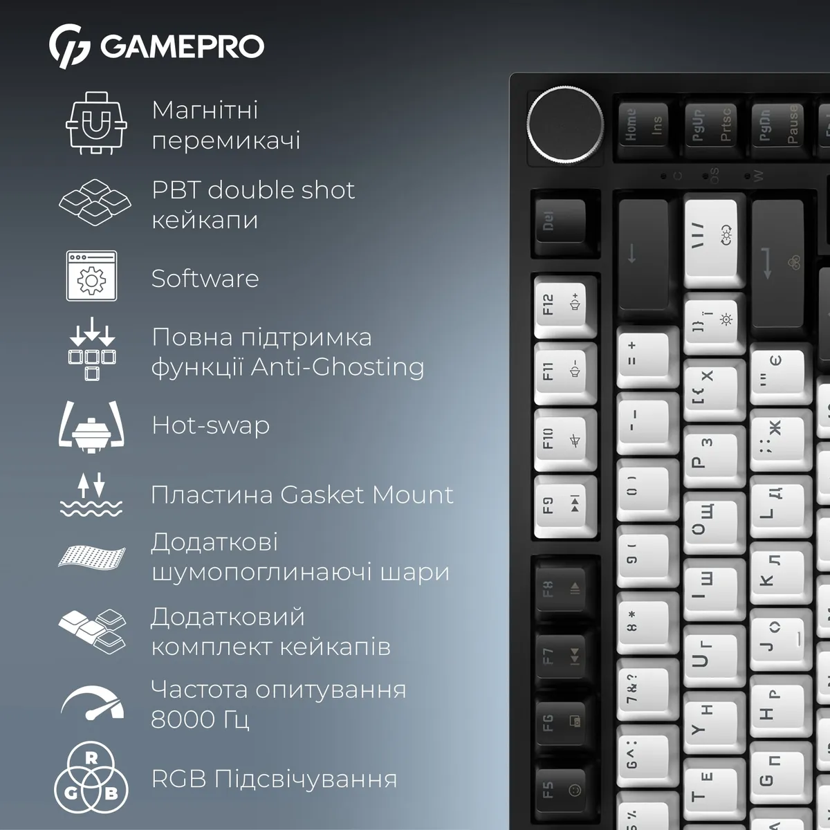 Клавіатура GamePro Asgard Valhalla Max MK160B Max USB Black - мініатюра 20