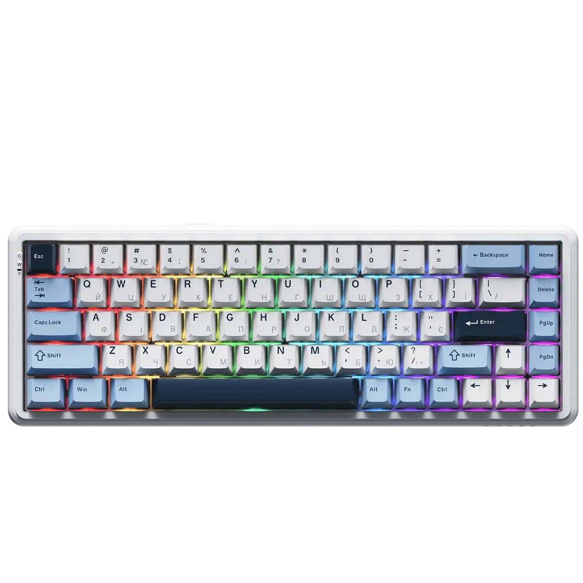 Клавіатура Ajazz AK680 MAX Magnetic Switch RGB USB White (AK680-M-BWD-AW) - зображення 1