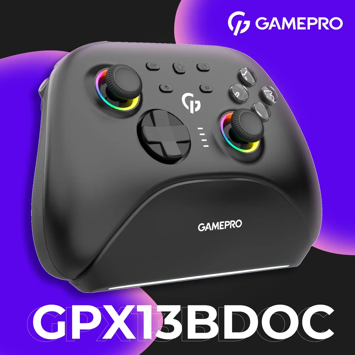 Геймпад GamePro із зарядною станцією GPX13BDOC Black - мініатюра 17