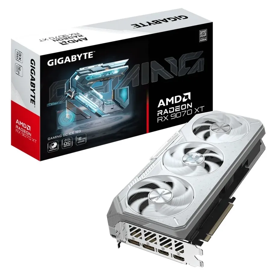 Відеокарта AMD Radeon RX 9070 XT 16GB GDDR6 Gaming OC Ice Gigabyte (GV-R907XGAMINGOCICE-16GD) - зображення 1
