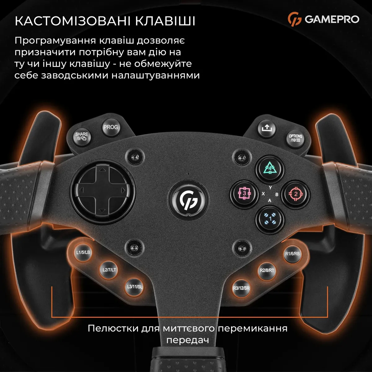 Кермо GamePro RW070PM з педалями та коробкою передач - мініатюра 14
