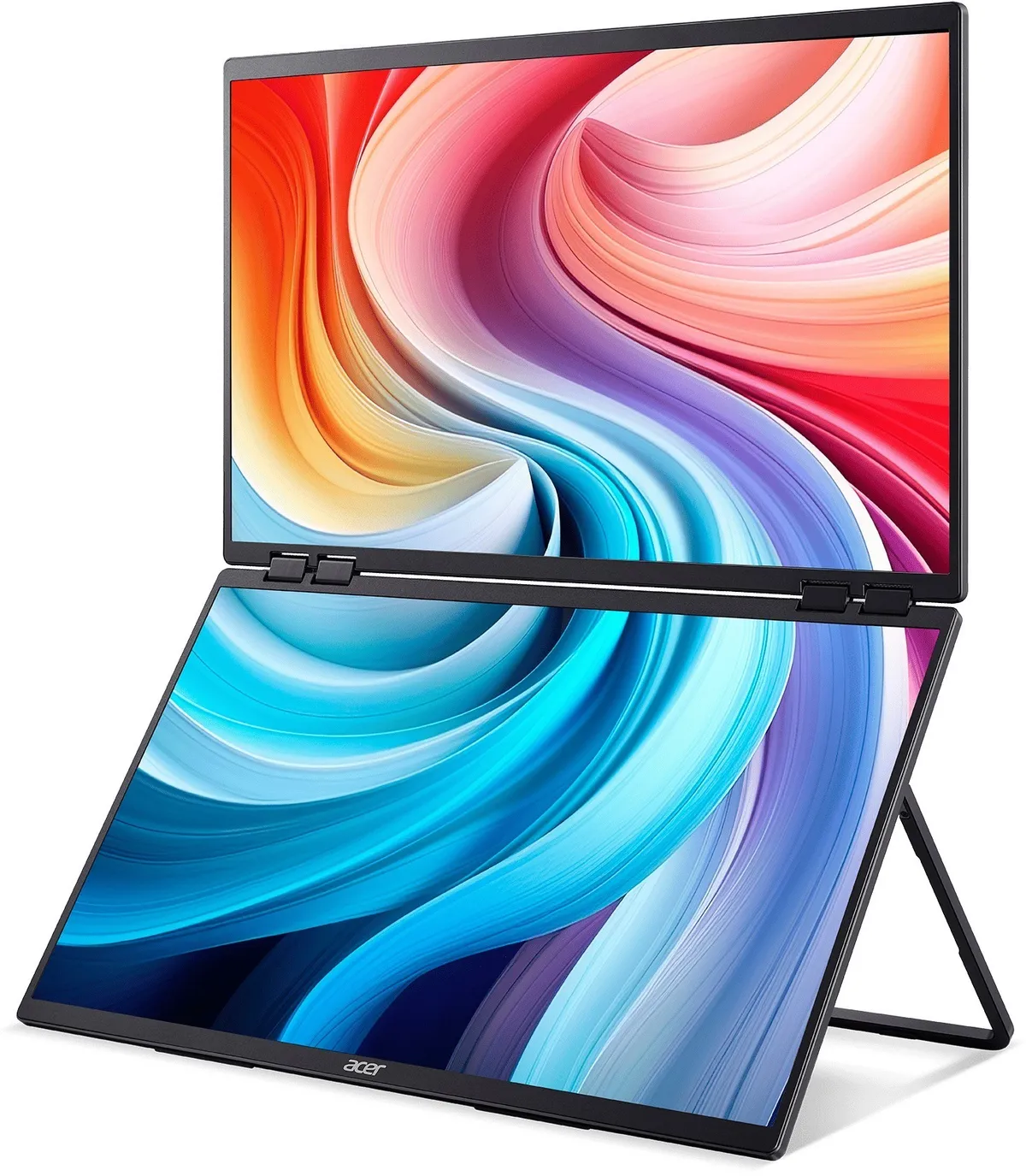 Монітор Acer 23.8" Dual Portable PD243YEbmiuux (UM.QP3EE.E01) IPS Black 100Hz - мініатюра 2