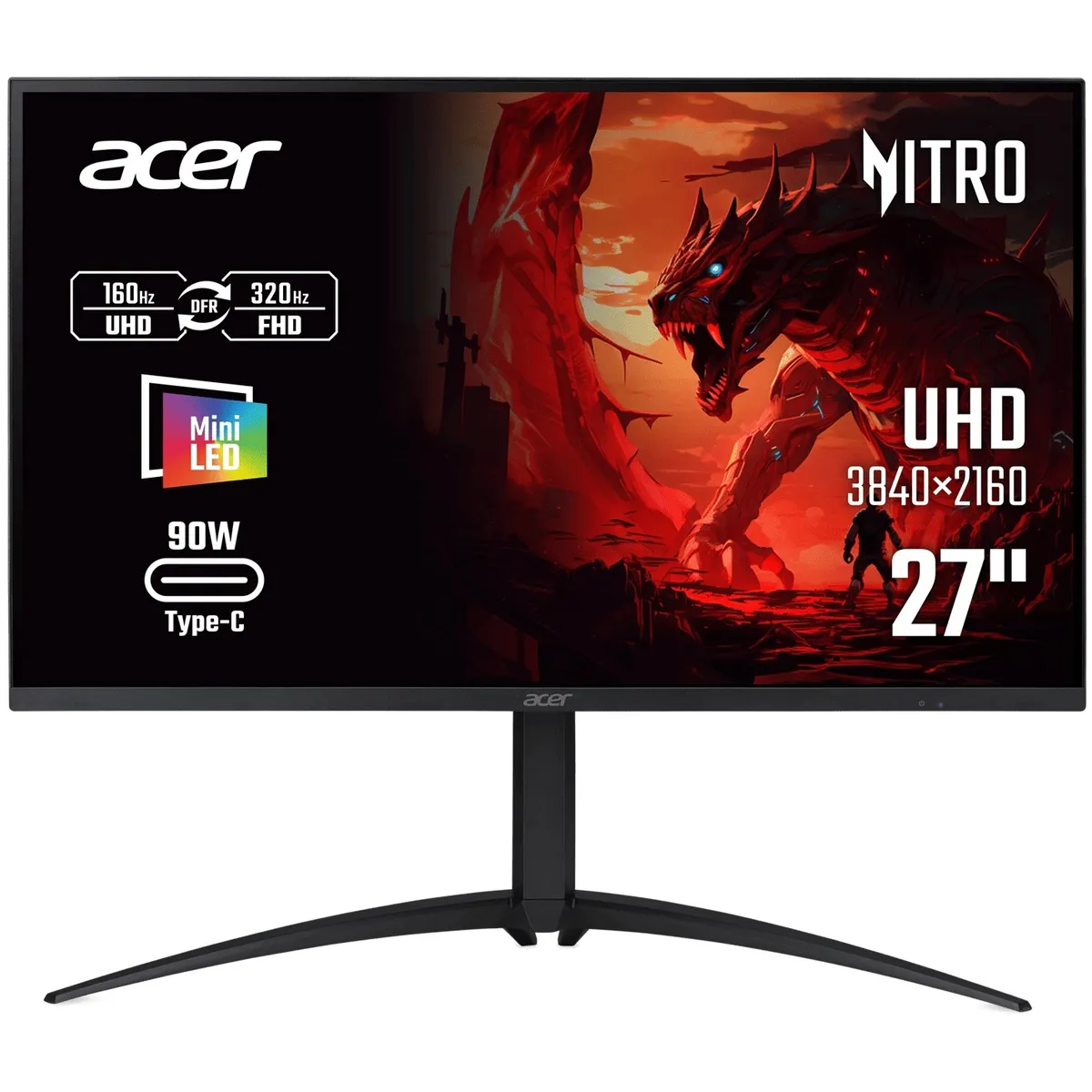 Монітор Acer 27" XV275KP5biipruzx (UM.HX5EE.501) IPS Black 160Hz - зображення 1