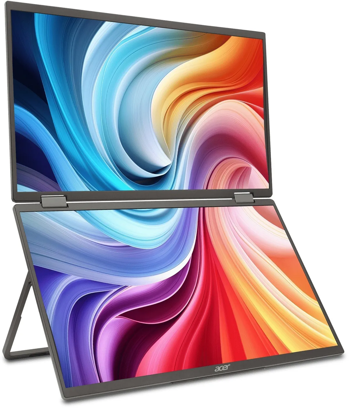 Монітор Acer 15.6" Dual Portable PD163QTbmiuux (UM.ZP3EE.011) IPS Black - мініатюра 2