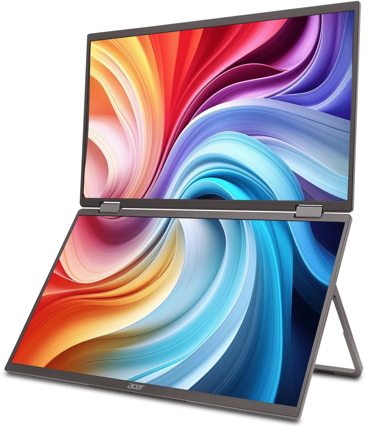 Монітор Acer 15.6" Dual Portable PD163QTbmiuux (UM.ZP3EE.011) IPS Black - мініатюра 3