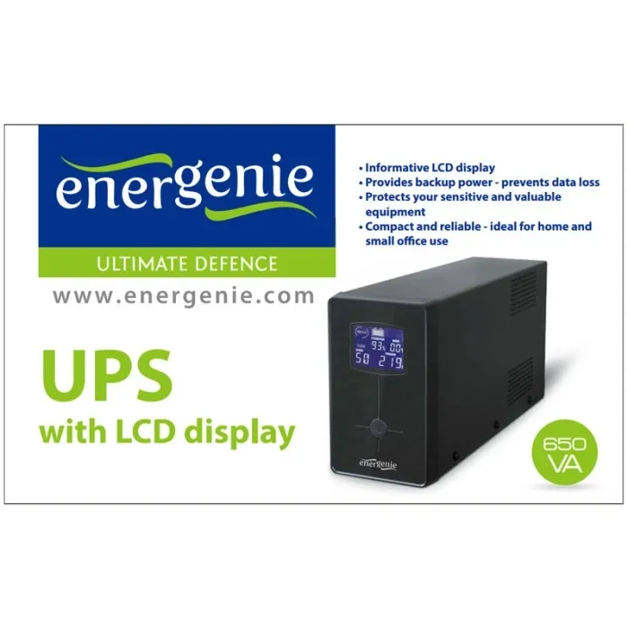Джерело безперебійного живлення EnerGenie EG-UPS-031 650VA - мініатюра 3