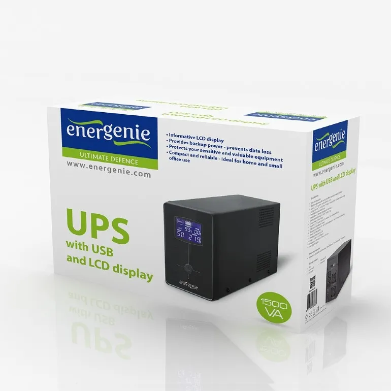 Джерело безперебійного живлення EnerGenie EG-UPS-034 1500VA - мініатюра 3
