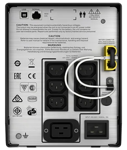 Джерело безперебійного живлення APC Smart-UPS C 2000VA LCD, Lin.int., AVR, 6 х IEC, USB, метал (SMC2000I) - зображення 1