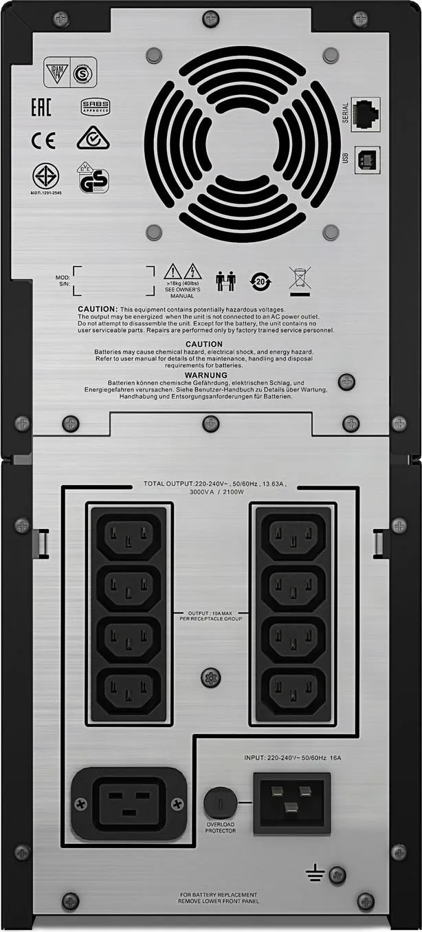 Джерело безперебійного живлення APC Smart-UPS C 3000VA LCD (SMC3000I) - мініатюра 5