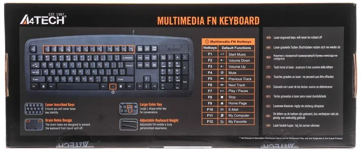 Клавіатура A4Tech KB-720 Black - мініатюра 4