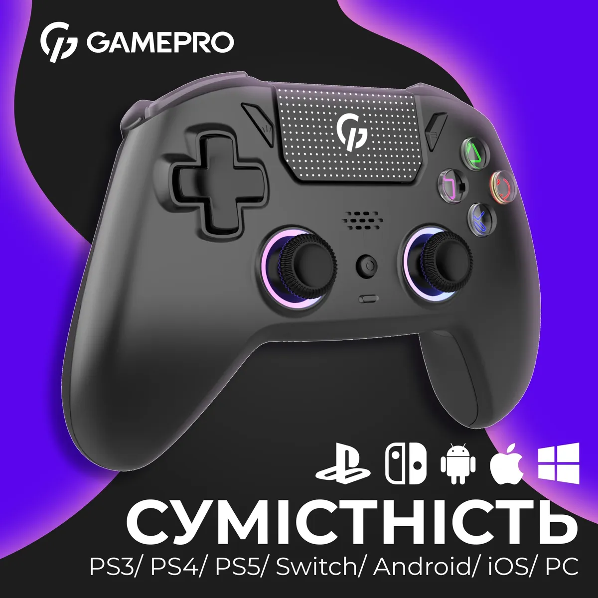 Геймпад GamePro із зарядною станцією GPS20BDOC Black - мініатюра 4
