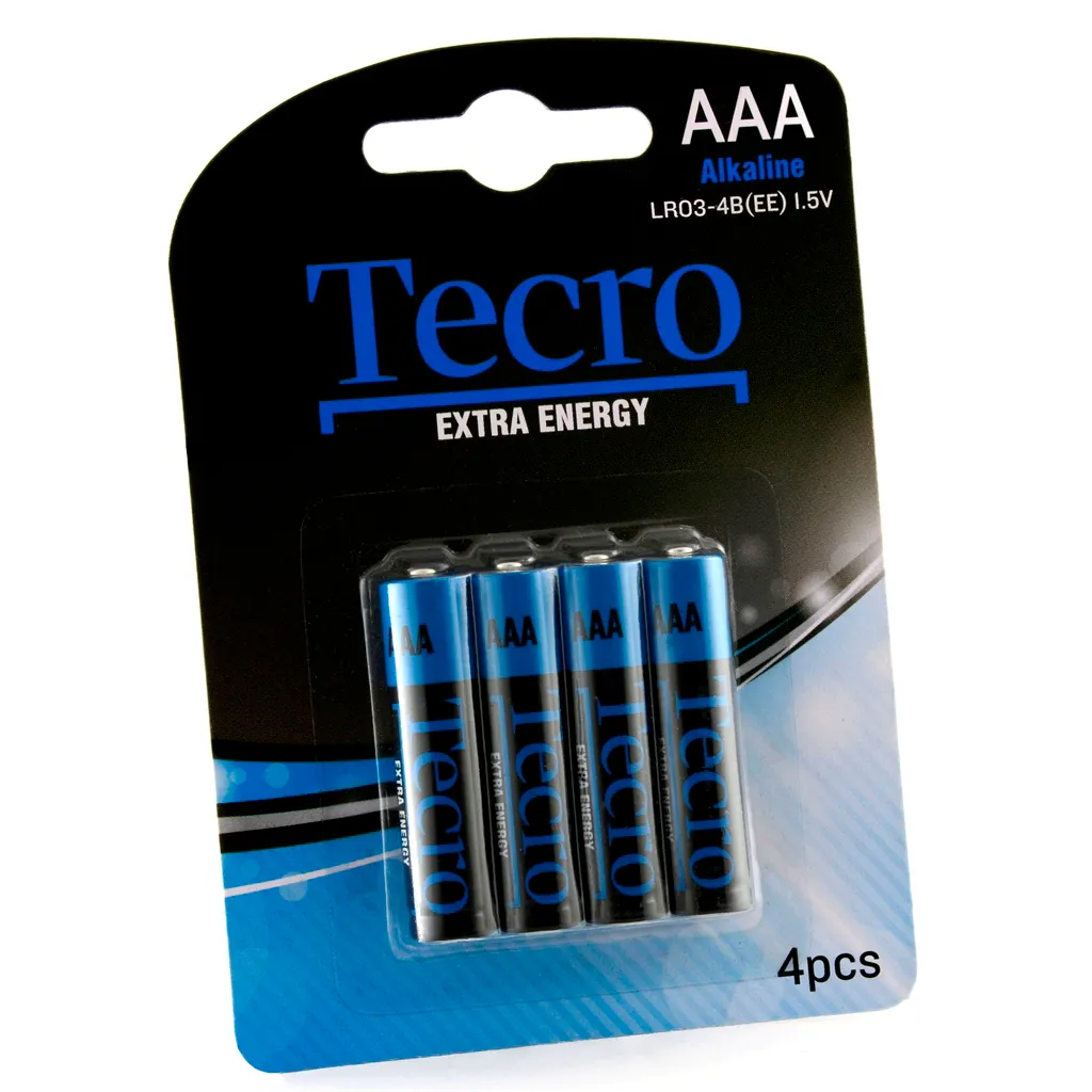 Батарейка Tecro Extra Energy Alkaline AAA/LR03 BL 4 шт - зображення 1