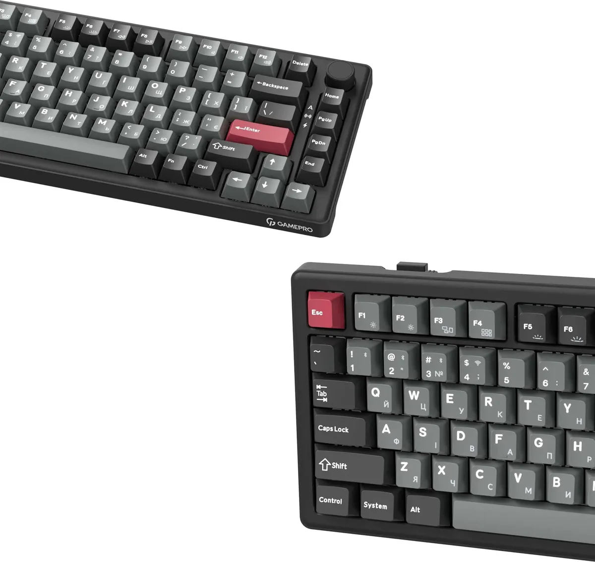Клавіатура бездротова GamePro Asgard Yord Keychron Super Red Switch Black (MK266BK) - мініатюра 4