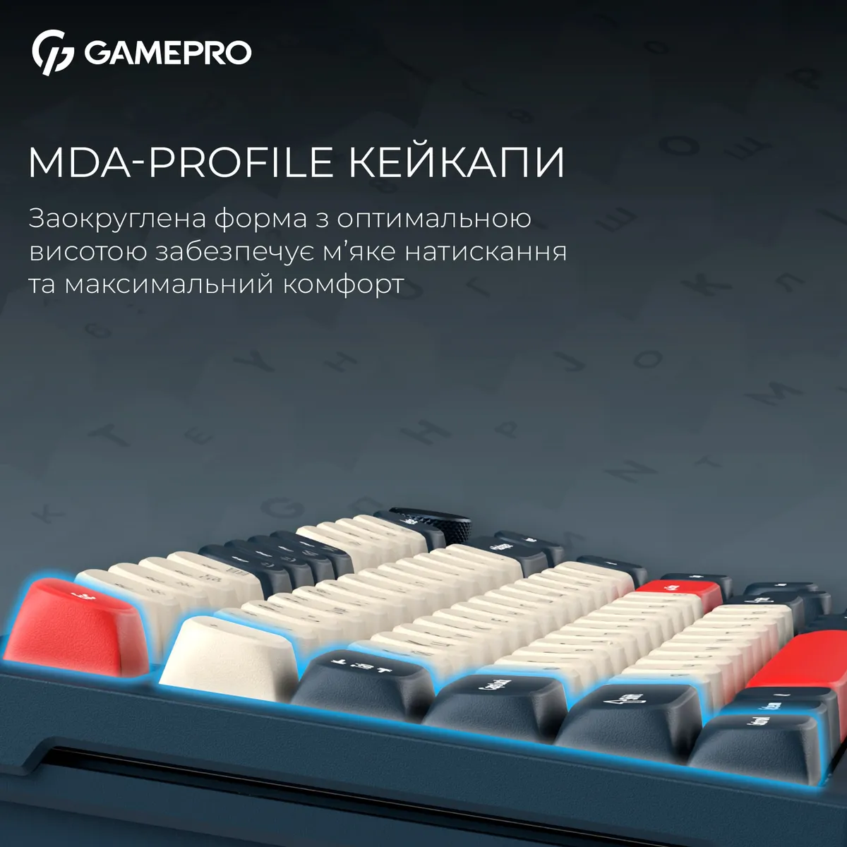 Клавіатура бездротова GamePro Asgard Yord Keychron Super Red Switch Blue (MK266BL) - мініатюра 14