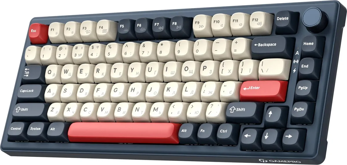 Клавіатура бездротова GamePro Asgard Yord Keychron Super Red Switch Blue (MK266BL) - мініатюра 2