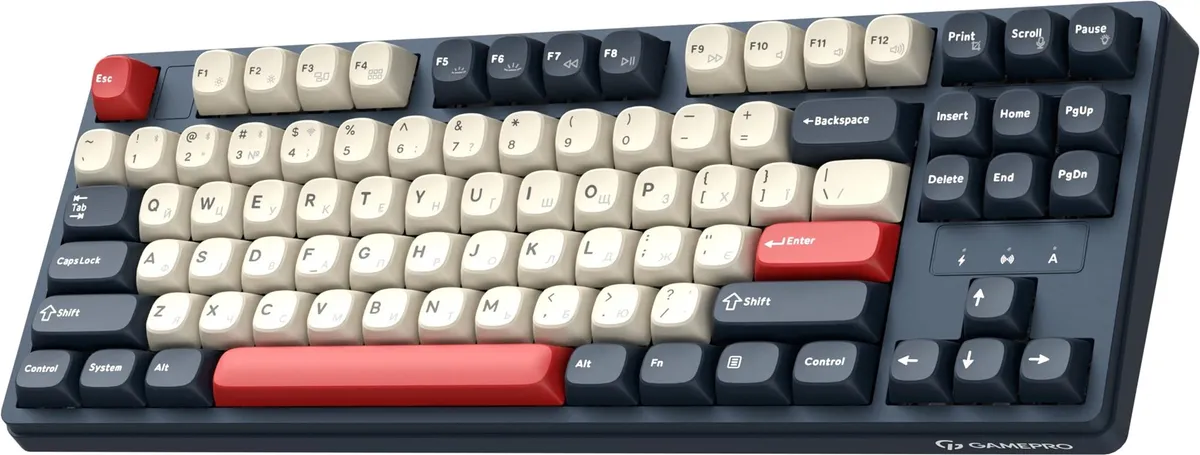 Клавіатура бездротова GamePro Asgard Ragnar Keychron Super Red Switch Blue (MK285BL) - мініатюра 2