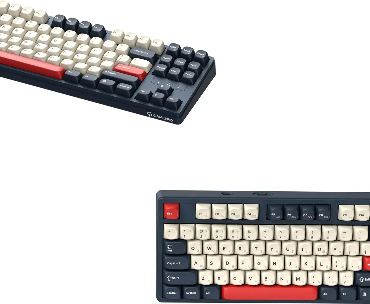 Клавіатура бездротова GamePro Asgard Ragnar Keychron Super Red Switch Blue (MK285BL) - мініатюра 4